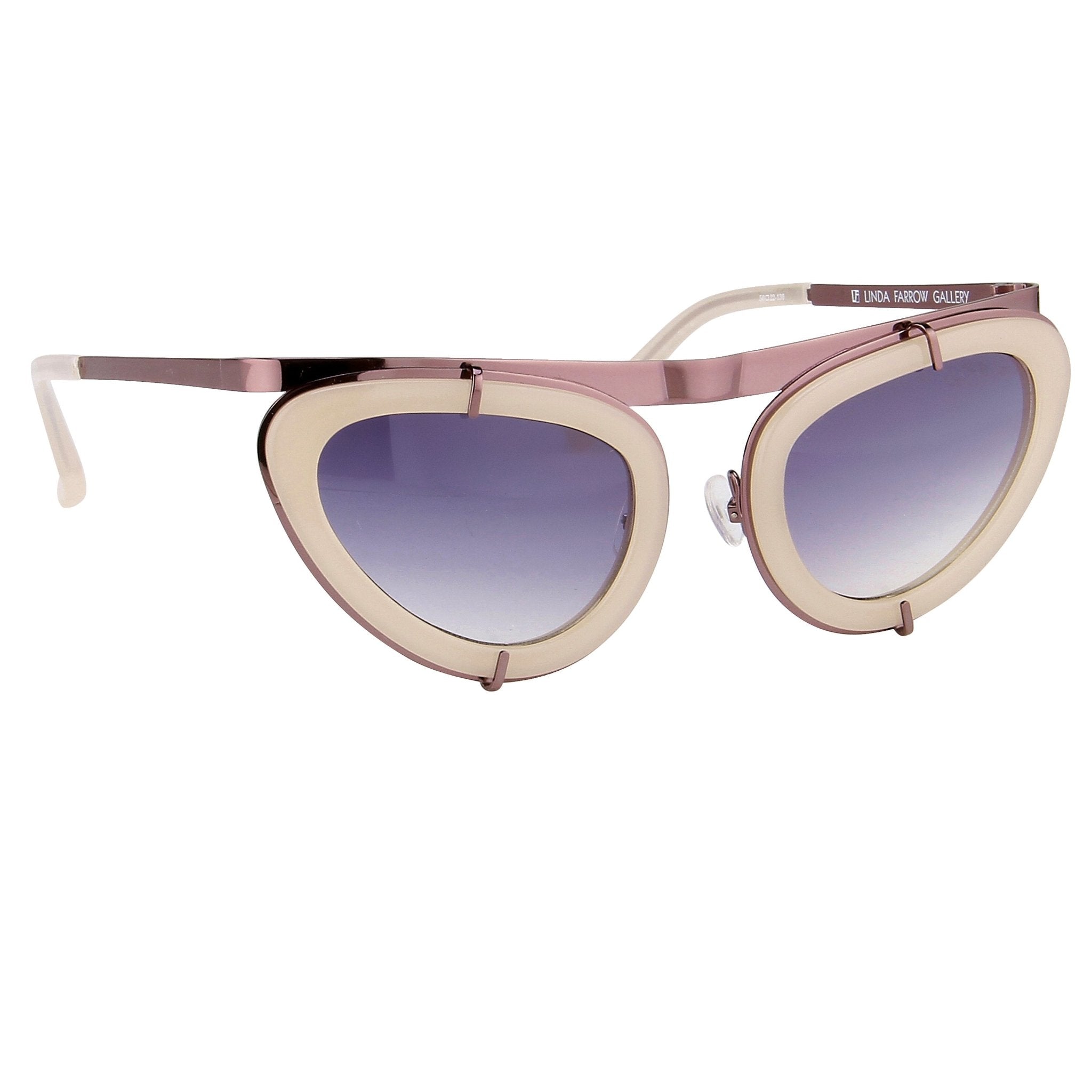 Erdem Ladies Sunglasses Cat Eye Beige and Grey