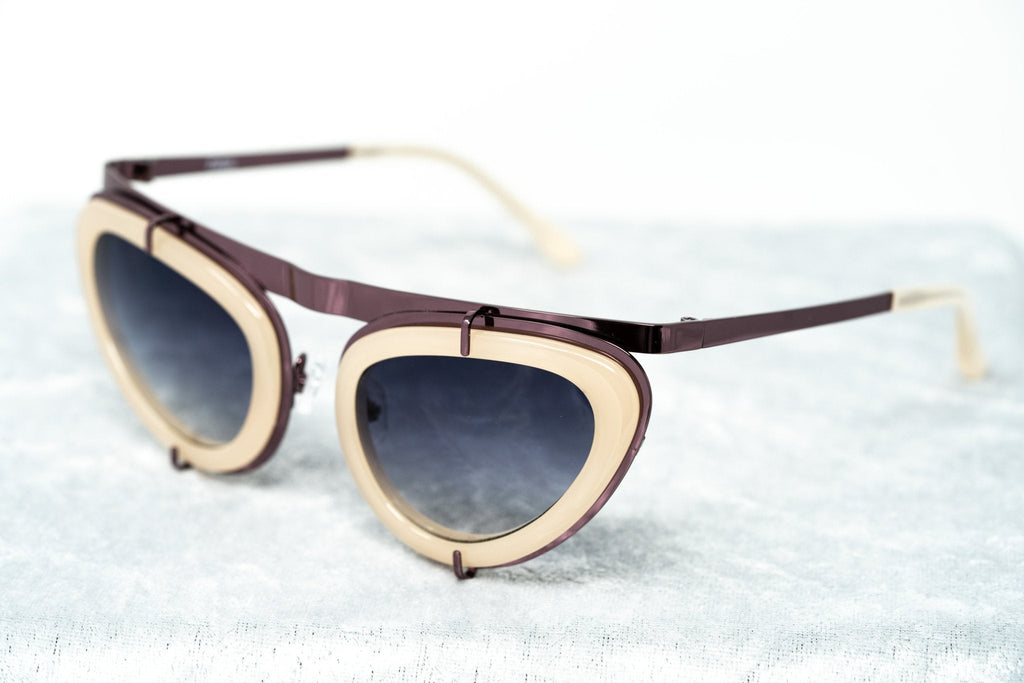 Erdem Ladies Sunglasses Cat Eye Beige and Grey