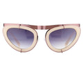 Erdem Ladies Sunglasses Cat Eye Beige and Grey