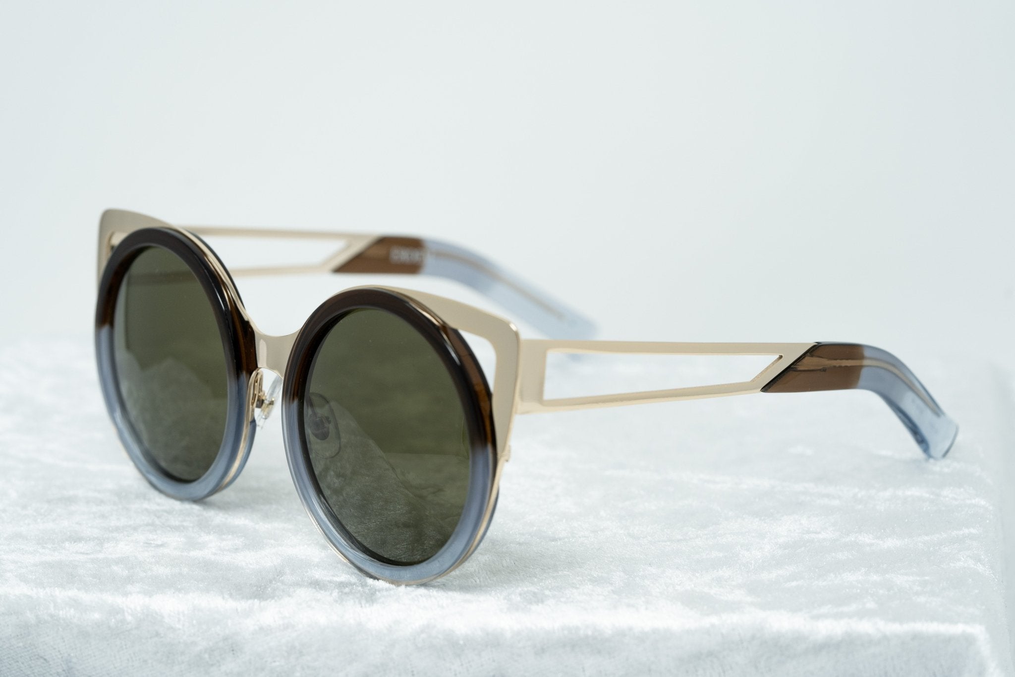 Erdem Sunglasses Cat Eye Gold and Brown