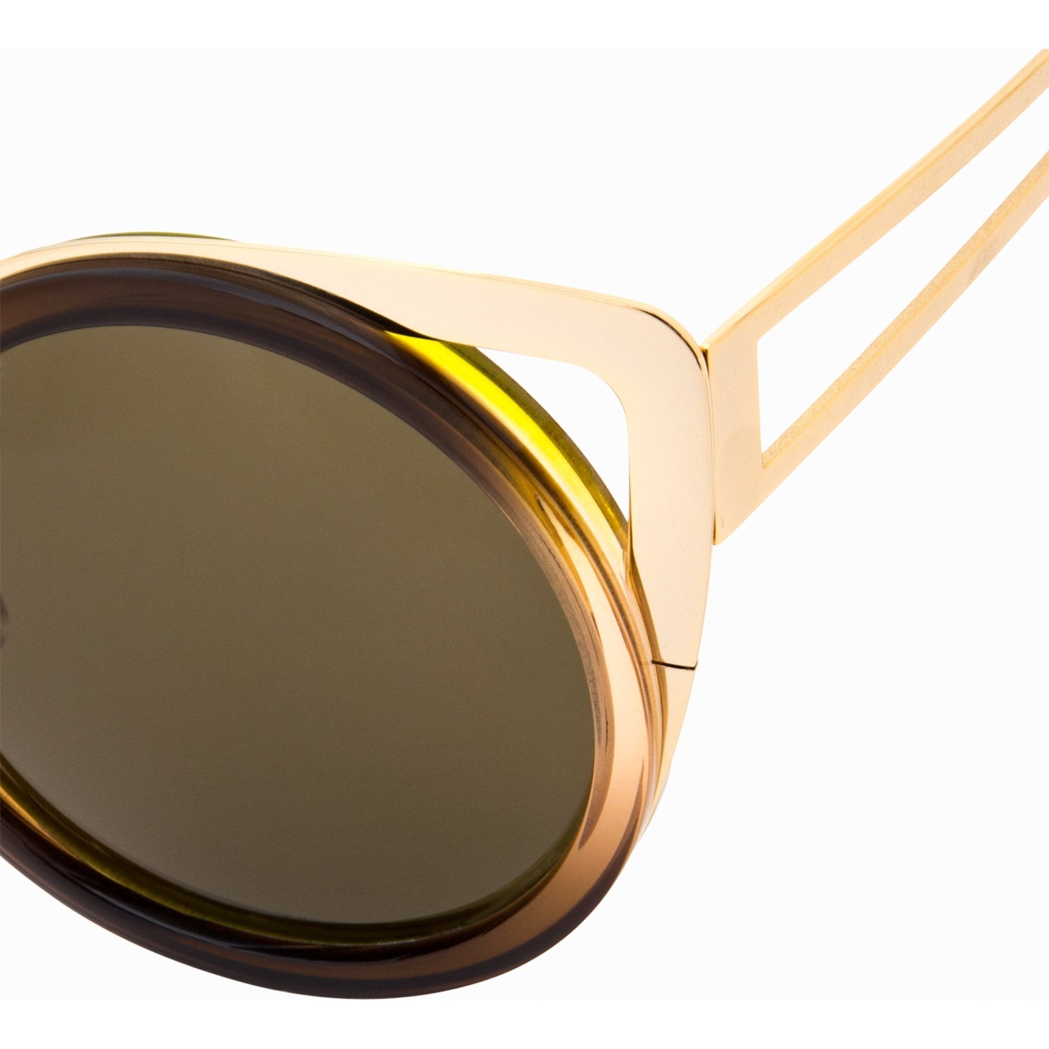 Erdem Ladies Sunglasses Cat Eye Light Gold and Brown