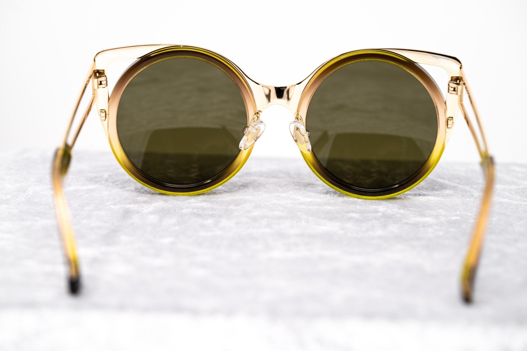 Erdem Ladies Sunglasses Cat Eye Light Gold and Brown