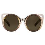 Erdem Ladies Sunglasses Cat Eye Light Gold and Brown