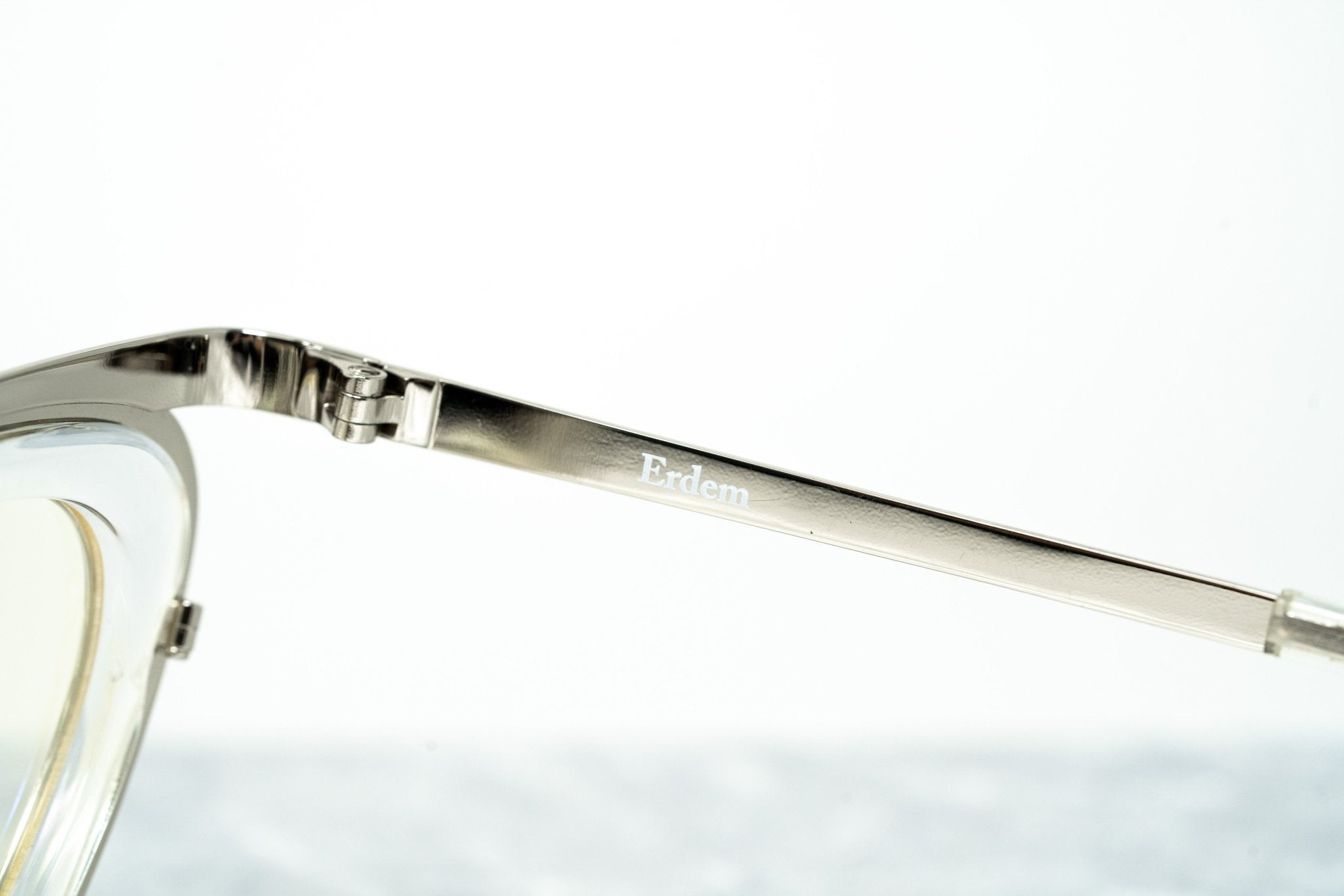 Erdem Sunglasses Cat Eye Clear and Silver