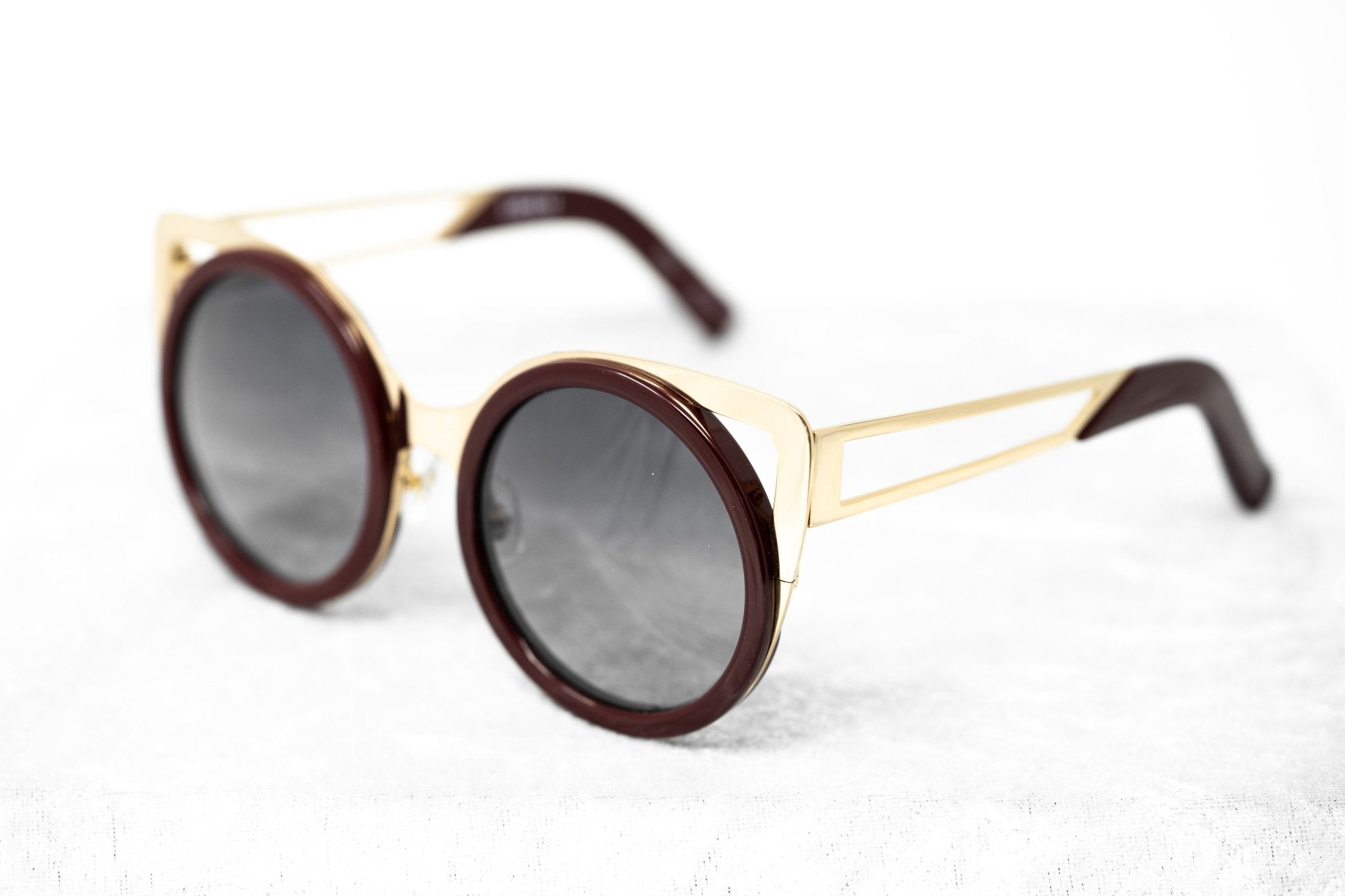 Erdem Ladies Sunglasses Cat Eye Maroon and Grey