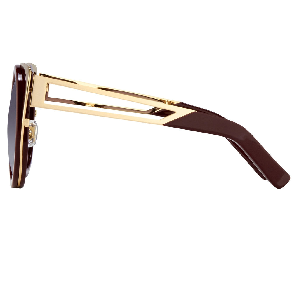 Erdem Ladies Sunglasses Cat Eye Maroon and Grey