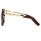 Erdem Ladies Sunglasses Cat Eye Maroon and Grey