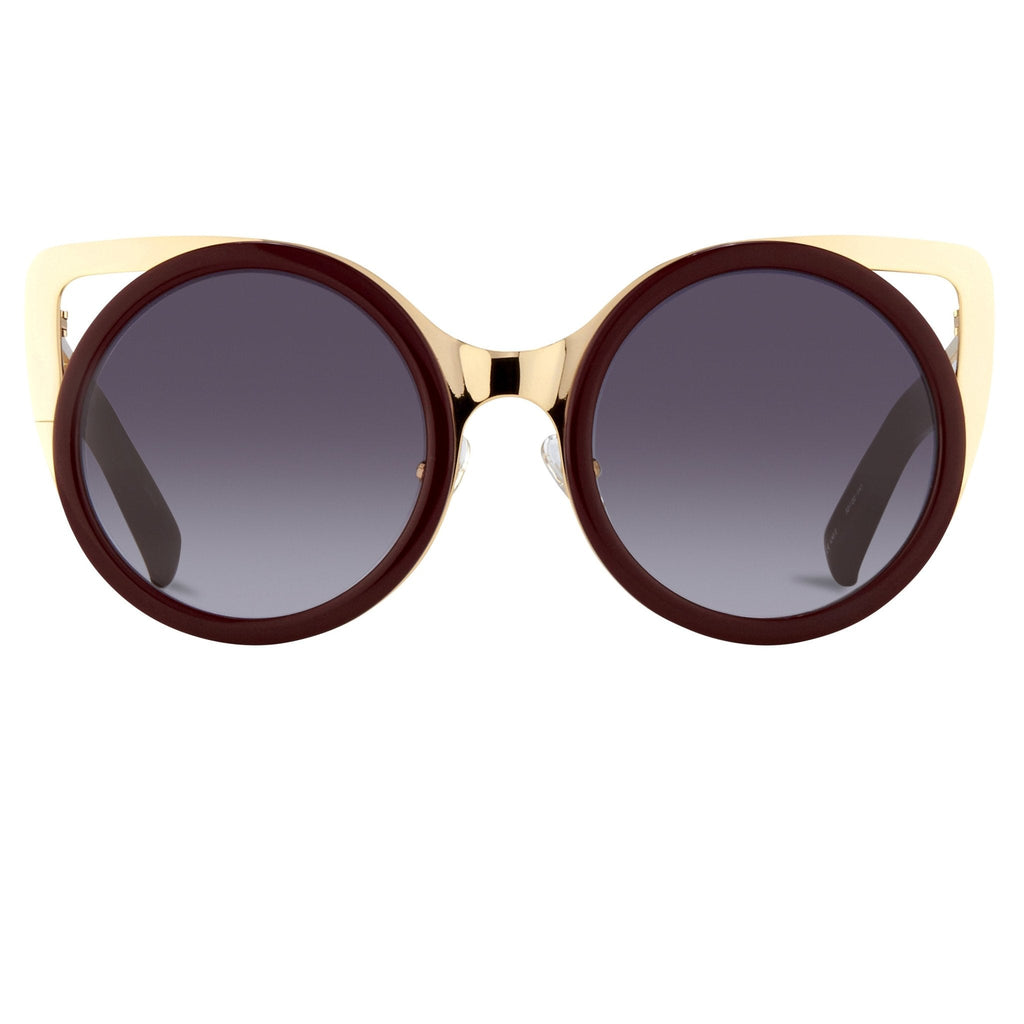 Erdem Ladies Sunglasses Cat Eye Maroon and Grey