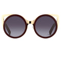 Erdem Ladies Sunglasses Cat Eye Maroon and Grey