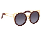 Erdem Ladies Sunglasses Cat Eye Maroon and Grey