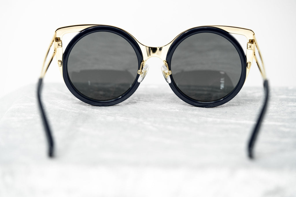 Erdem Ladies Sunglasses Cat Eye Navy and Grey