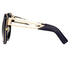 Erdem Ladies Sunglasses Cat Eye Navy and Grey