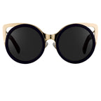 Erdem Ladies Sunglasses Cat Eye Navy and Grey