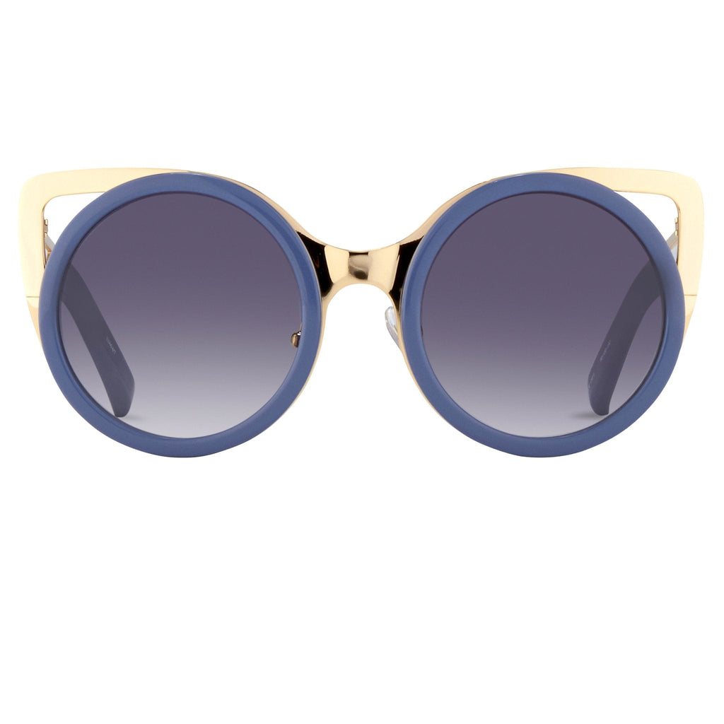 Erdem Sunglasses Cat Eye Slate Blue and Grey