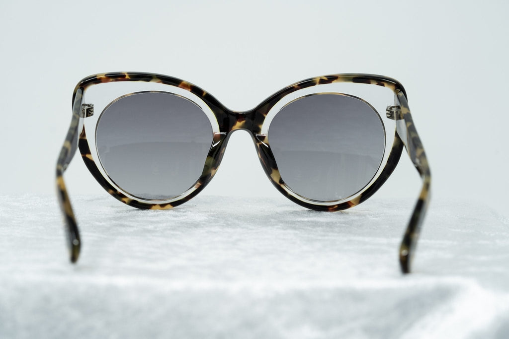 Erdem Ladies Sunglasses Cat Eye Clear Tortoise Shell and Grey