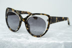 Erdem Ladies Sunglasses Cat Eye Clear Tortoise Shell and Grey