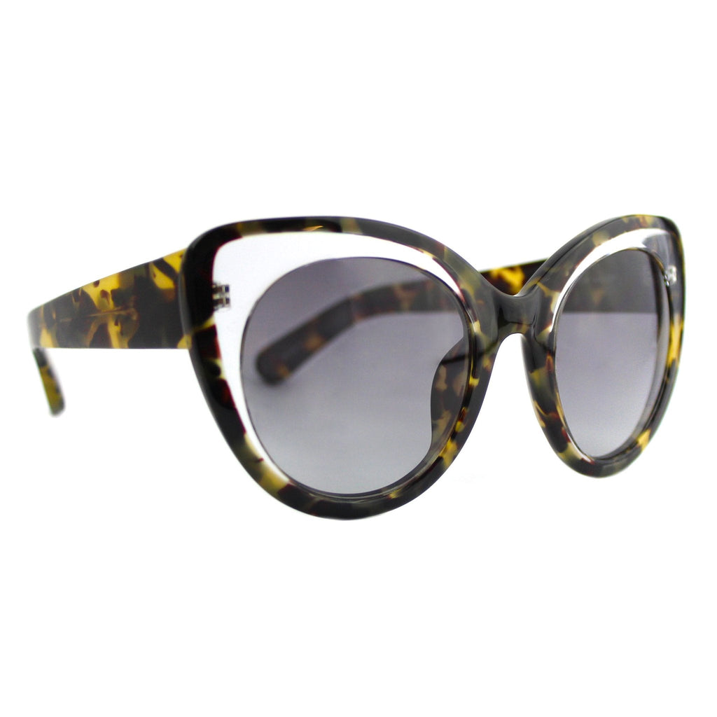 Erdem Ladies Sunglasses Cat Eye Clear Tortoise Shell and Grey