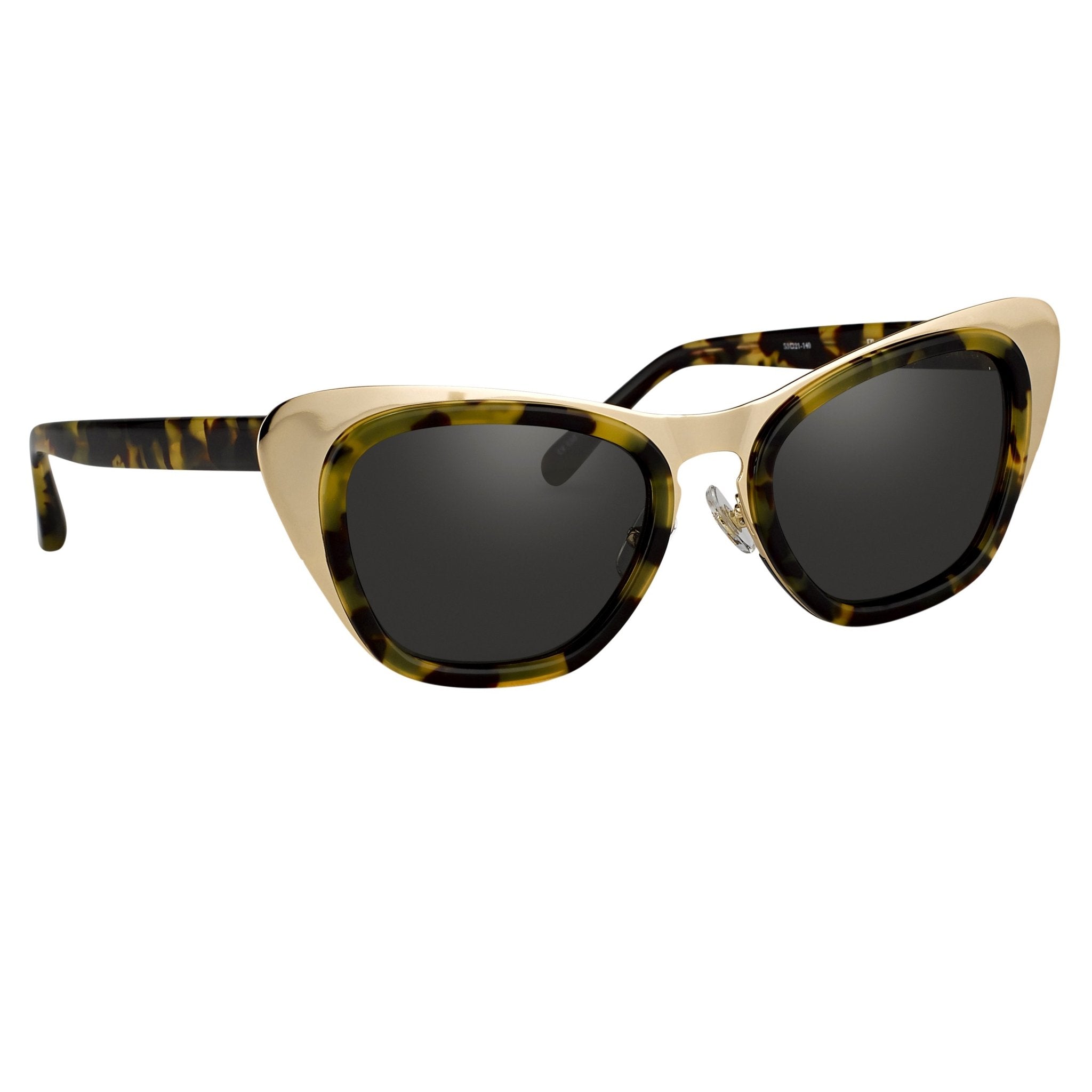 Erdem Ladies Sunglasses Cat Eye Gold Tortoise Shell and Grey