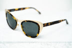 Erdem Ladies Sunglasses Cat Eye Gold Tortoise Shell and Grey
