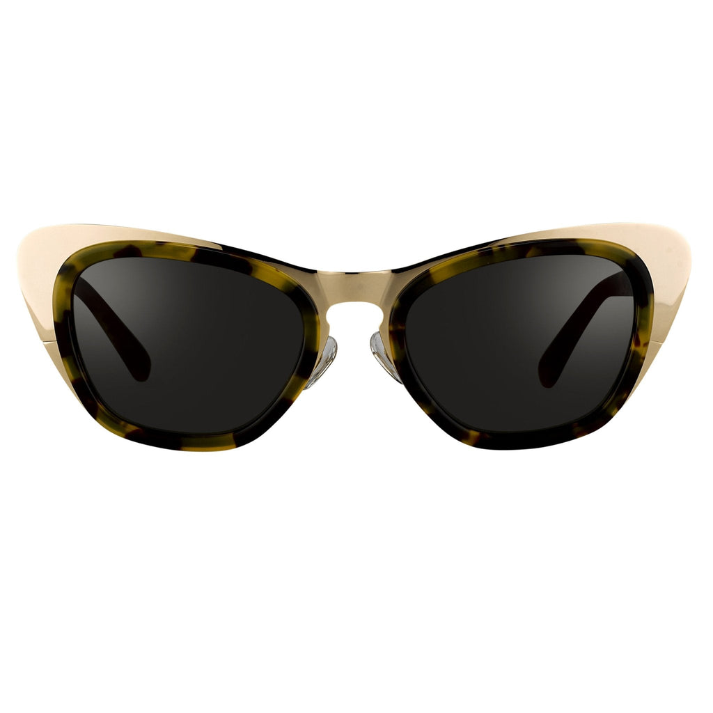 Erdem Ladies Sunglasses Cat Eye Gold Tortoise Shell and Grey