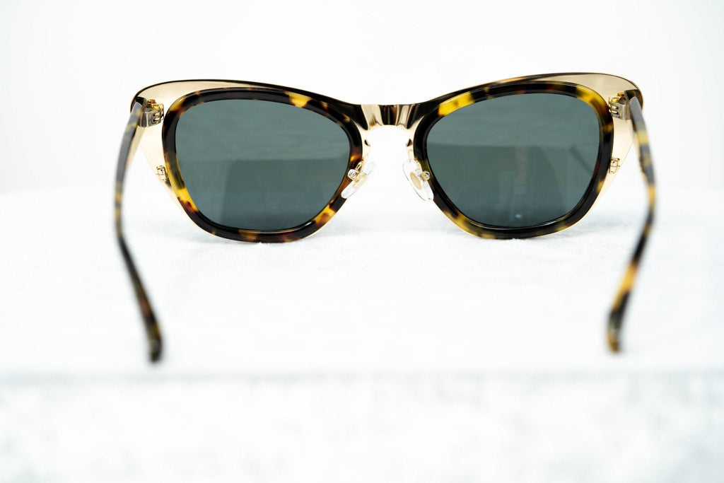 Erdem Ladies Sunglasses Cat Eye Gold Tortoise Shell and Grey