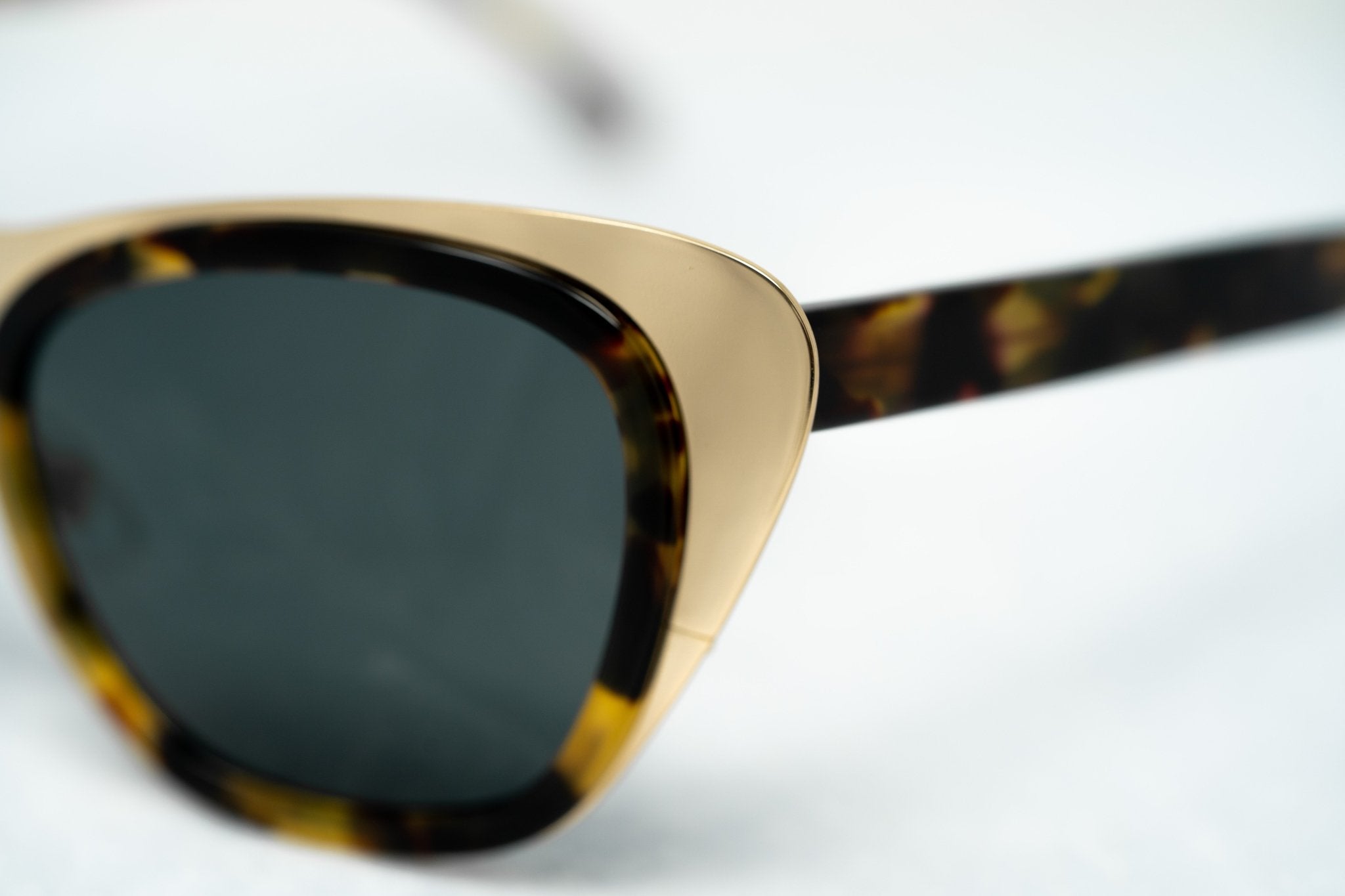 Erdem Ladies Sunglasses Cat Eye Gold Tortoise Shell and Grey