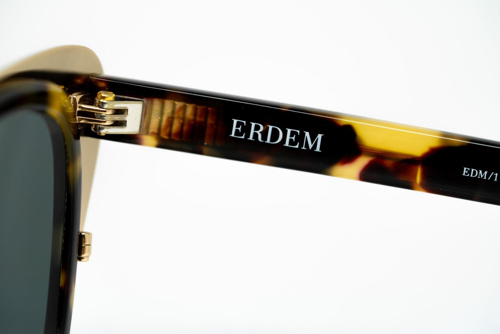 Erdem Ladies Sunglasses Cat Eye Gold Tortoise Shell and Grey