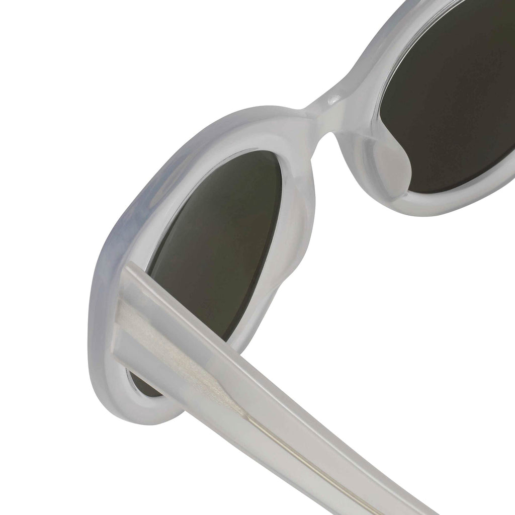 Erdem Sunglasses Cat Eye Ivory and Green/Blue