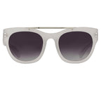 Erdem Sunglasses D-Frame White and Grey