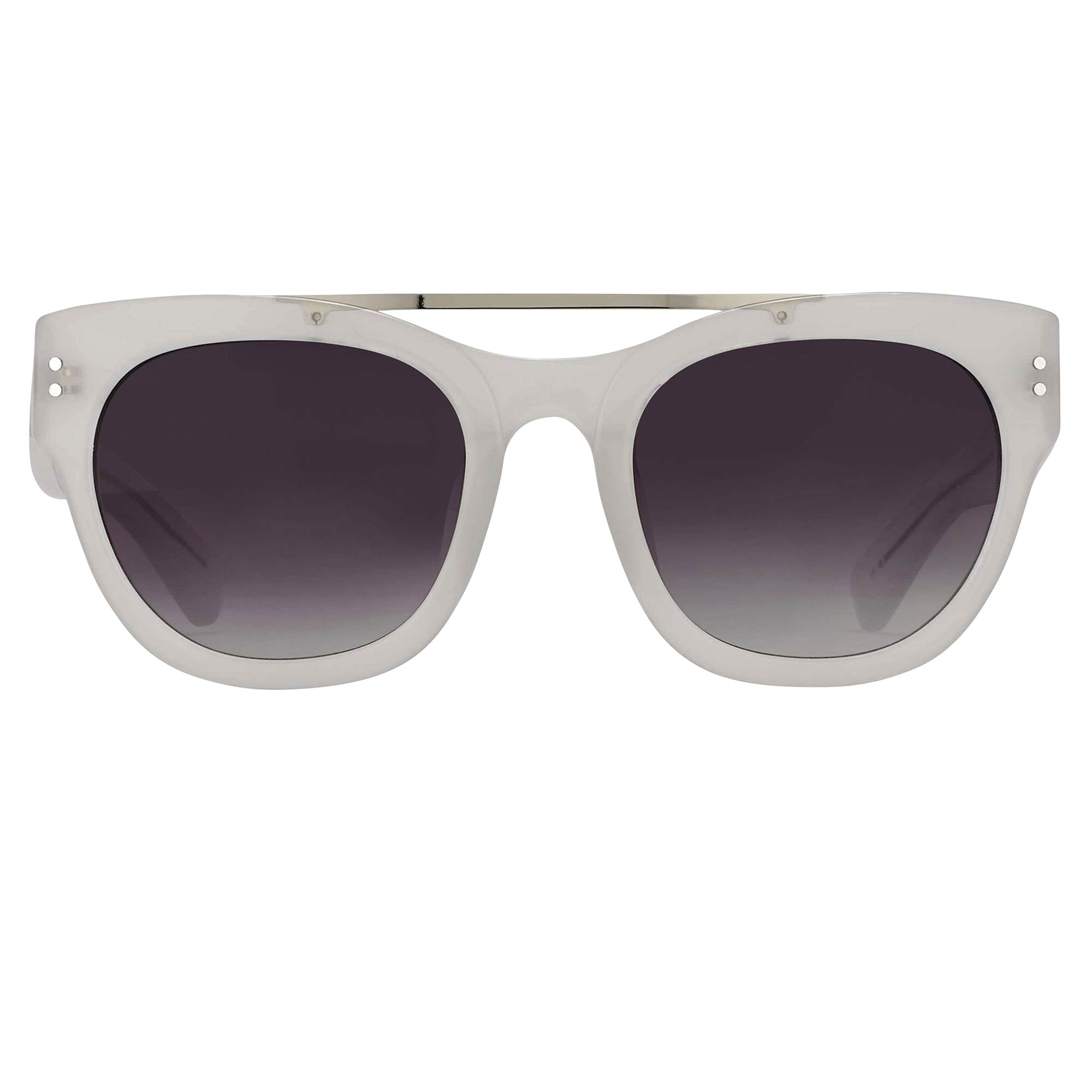 Erdem Sunglasses D-Frame White and Grey
