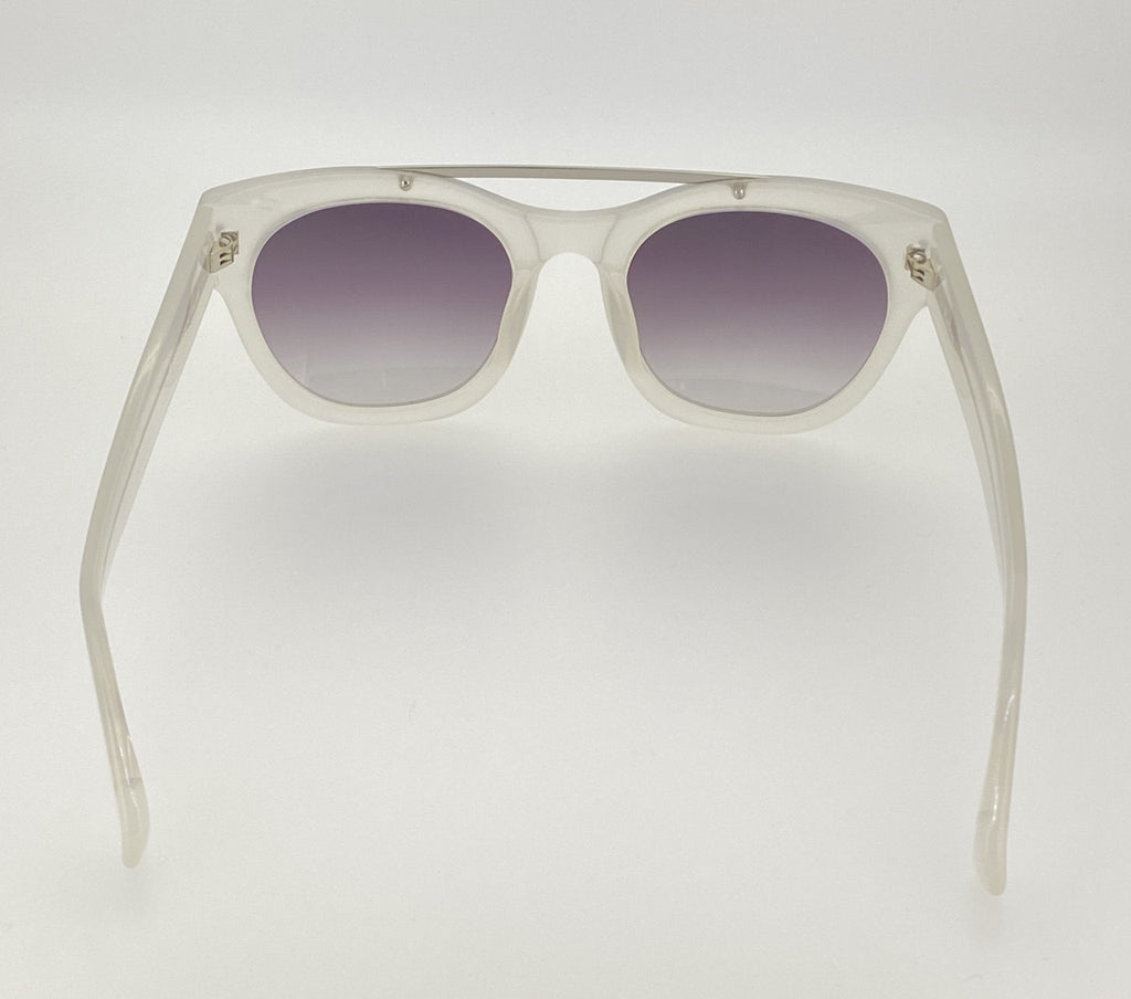 Erdem Sunglasses D-Frame White and Grey