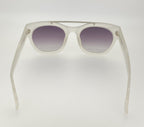 Erdem Sunglasses D-Frame White and Grey