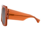 Erdem Ladies Sunglasses Oversized Burnt Orange and Grey