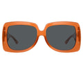 Erdem Ladies Sunglasses Oversized Burnt Orange and Grey