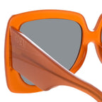 Erdem Ladies Sunglasses Oversized Burnt Orange and Grey