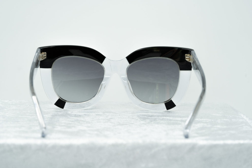Erdem Ladies Sunglasses Oversized Clear Black and Grey