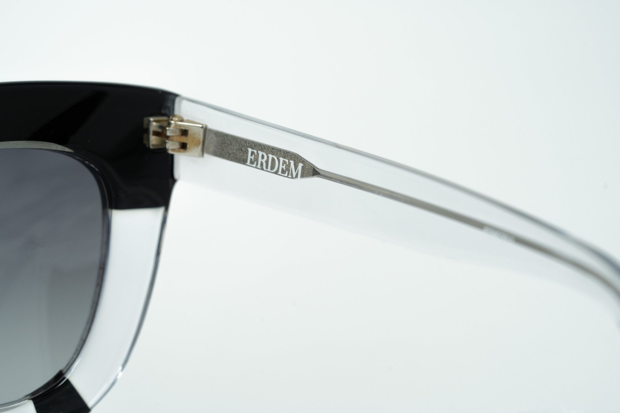 Erdem Ladies Sunglasses Oversized Clear Black and Grey