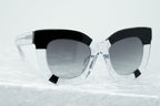 Erdem Ladies Sunglasses Oversized Clear Black and Grey