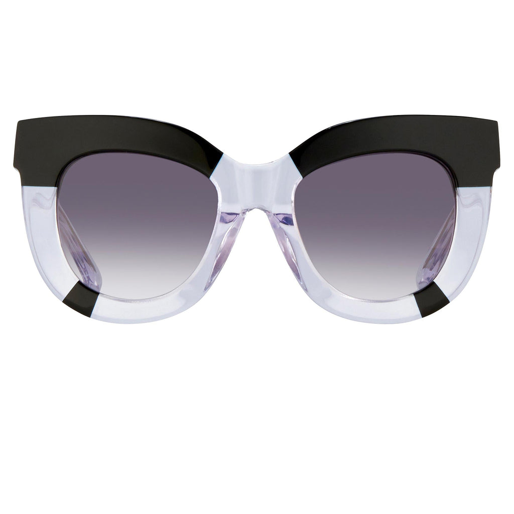 Erdem Ladies Sunglasses Oversized Clear Black and Grey