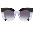 Erdem Ladies Sunglasses Oversized Clear Black and Grey