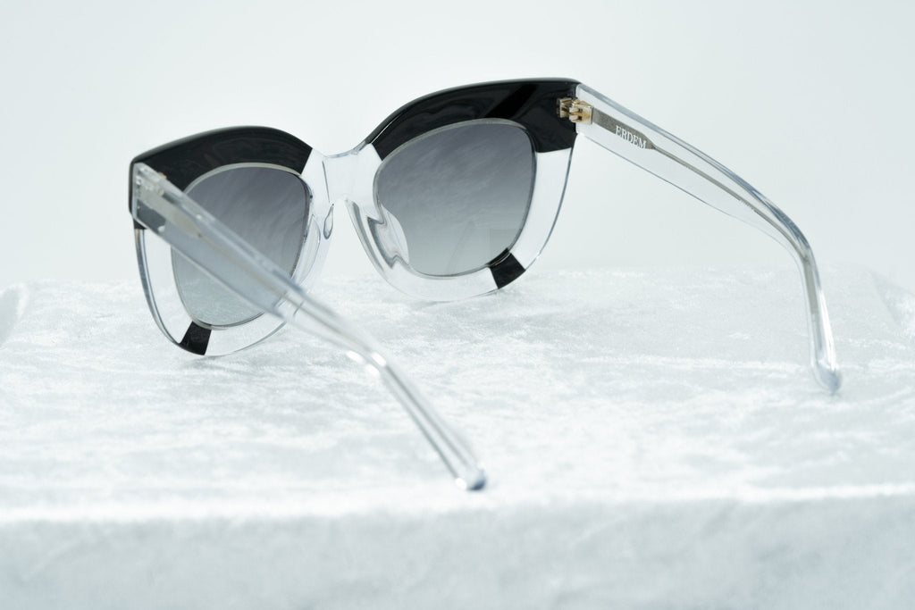 Erdem Ladies Sunglasses Oversized Clear Black and Grey