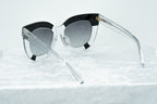 Erdem Ladies Sunglasses Oversized Clear Black and Grey
