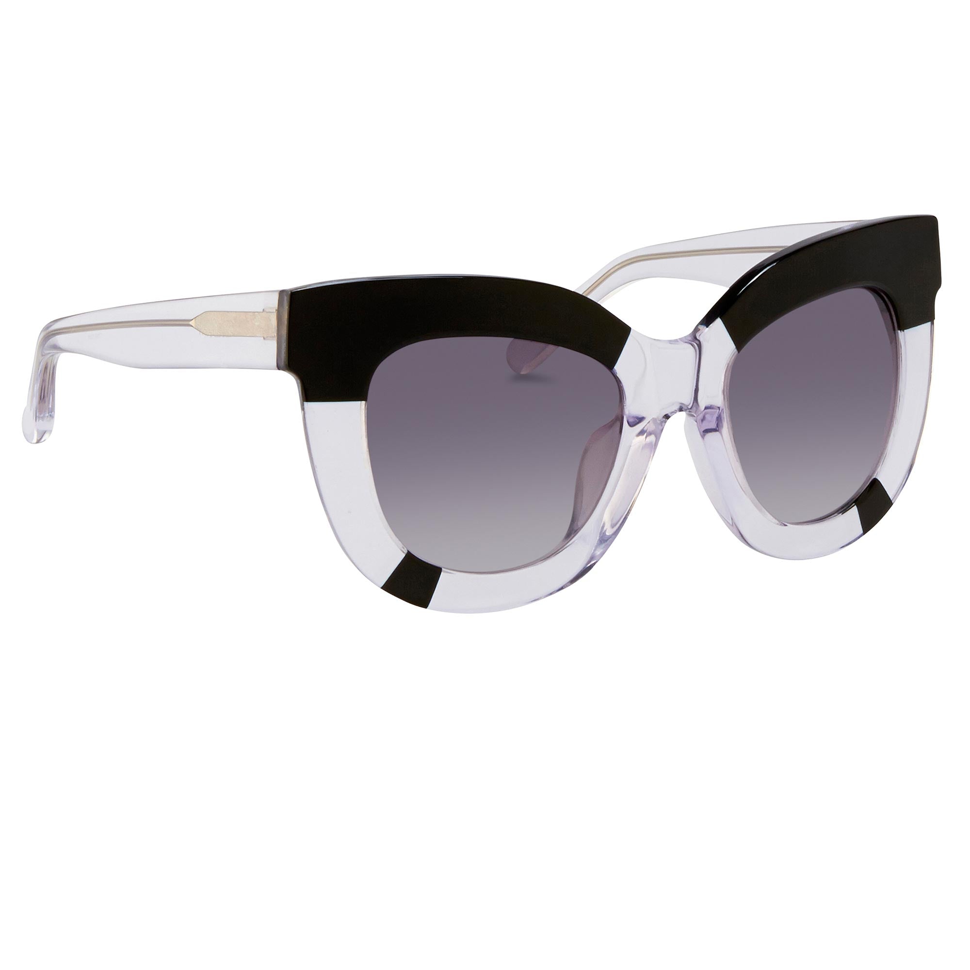 Erdem Ladies Sunglasses Oversized Clear Black and Grey