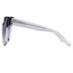 Erdem Ladies Sunglasses Oversized Clear Black and Grey
