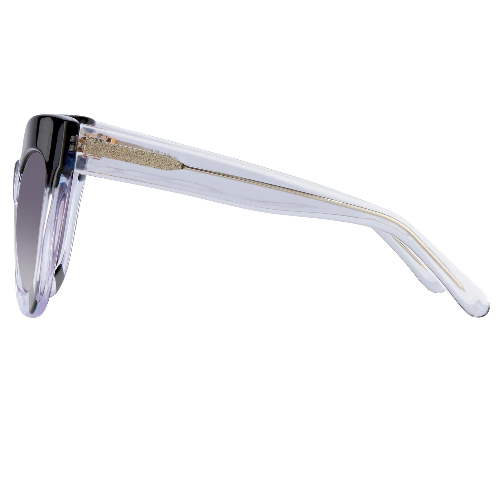 Erdem Ladies Sunglasses Oversized Clear Black and Grey