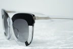 Erdem Ladies Sunglasses Oversized Clear Black and Grey