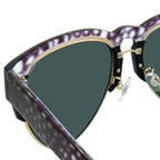 Erdem Sunglasses Black Purple Stingray Pattern and Grey