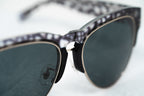 Erdem Sunglasses Black Purple Stingray Pattern and Grey