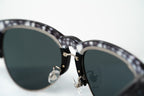 Erdem Sunglasses Black Purple Stingray Pattern and Grey