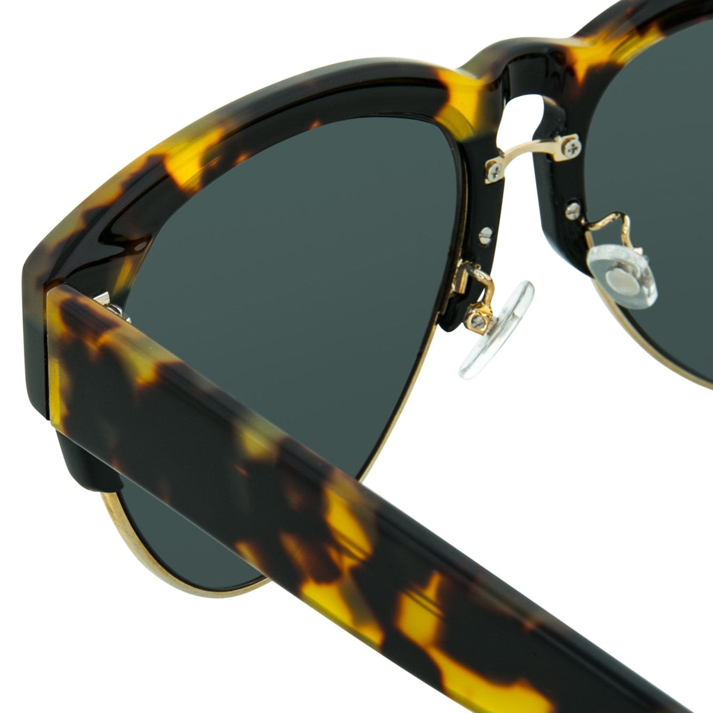Erdem Sunglasses Black Gold Tortoise Shell and Grey